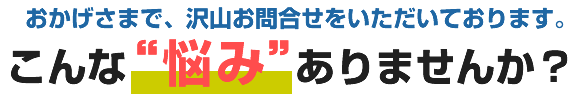 おかげさまで、沢山お問合せをいただいております。フルハーネスに関するこんな”悩み”ありませんか？